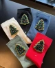 Yeşil Yılbaşı Ağacı İşlemeli Cotton Çorap