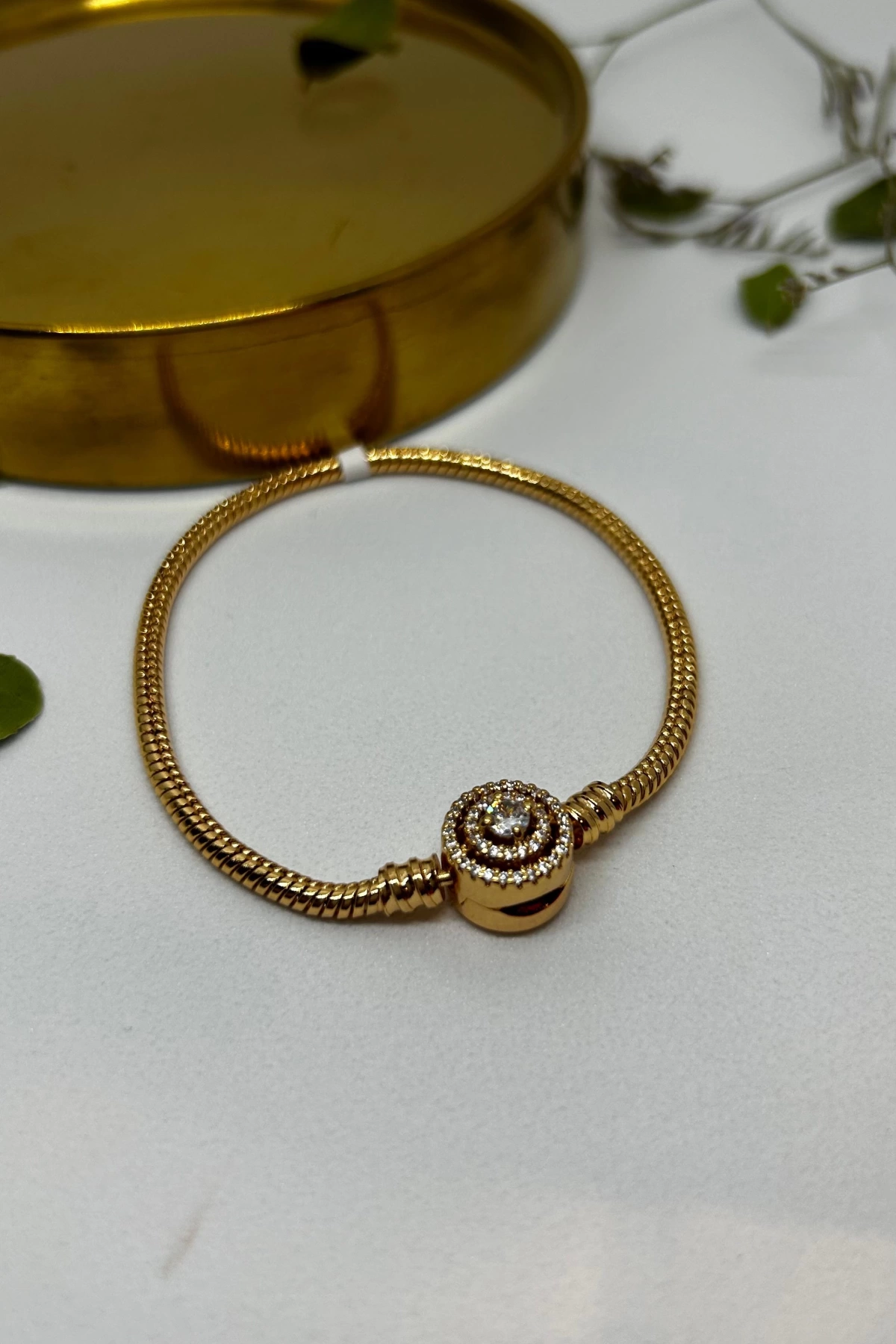 Edas Göz Alıcı Spiral Gold Bileklik