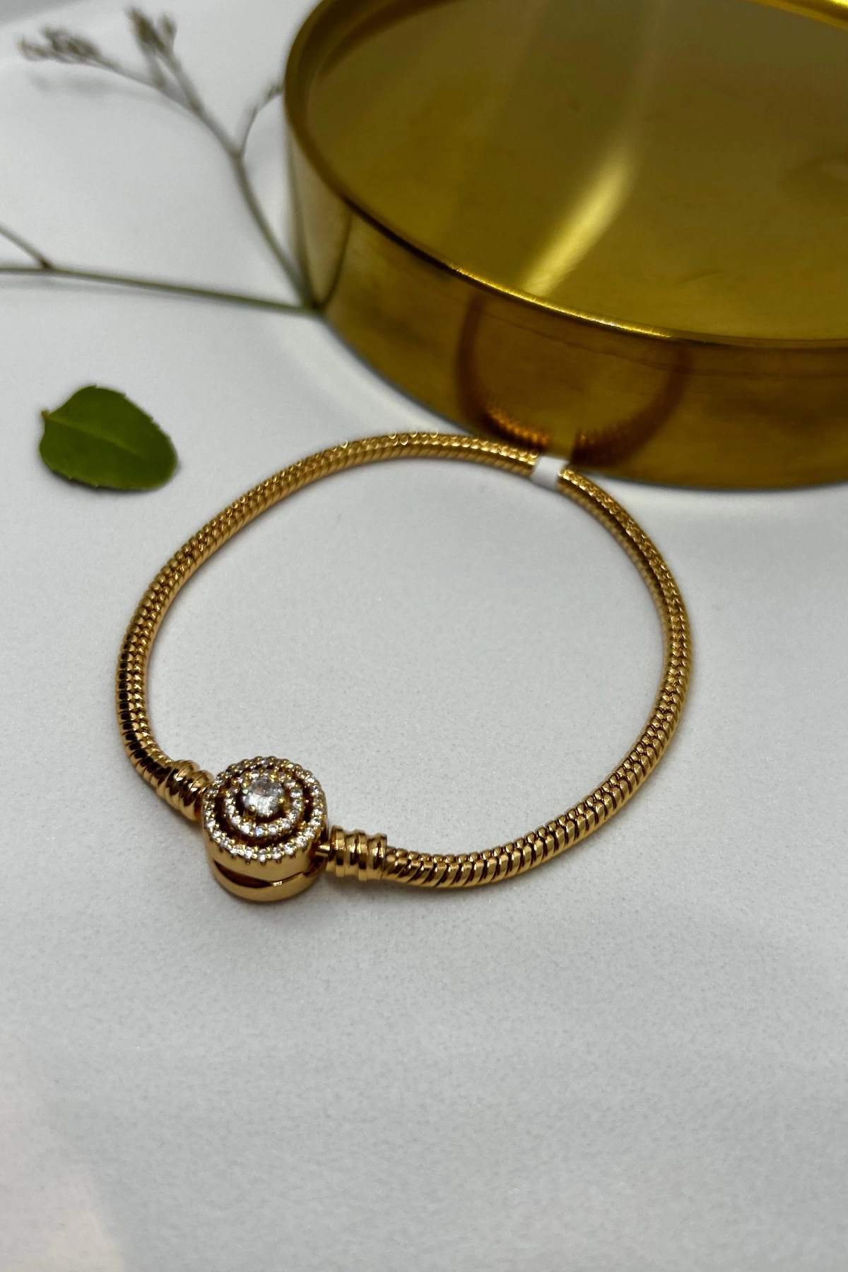 Edas Göz Alıcı Spiral Gold Bileklik