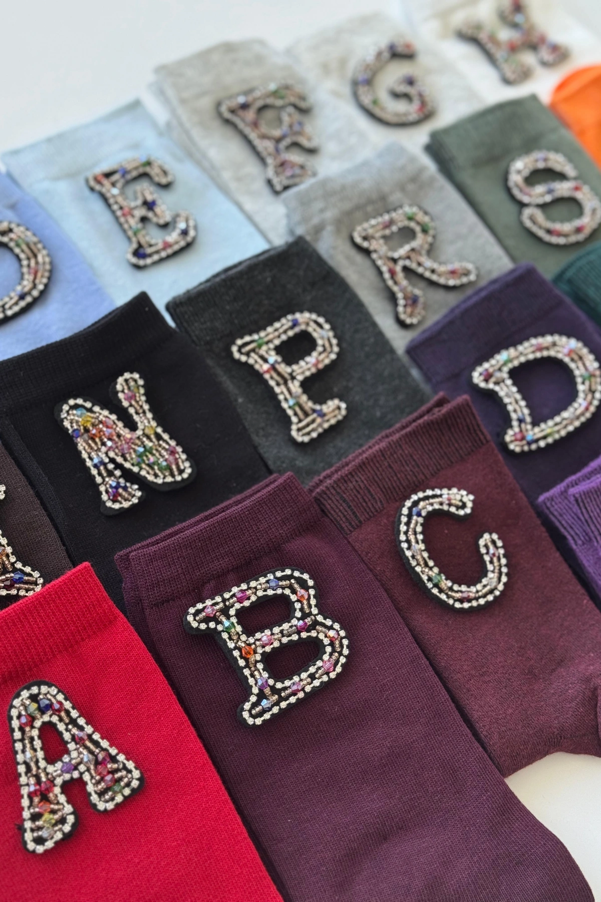 Kişiselleştirilmiş Cotton Harf Çorap