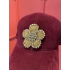 Edas Bordo Süet Taşlı Çiçek Kep Şapka
