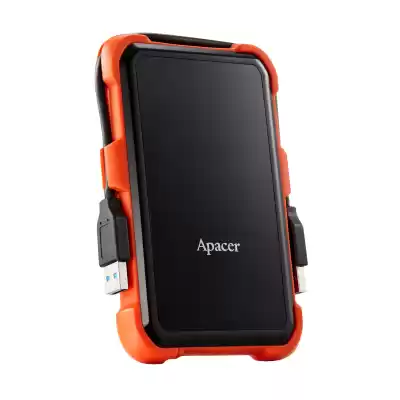 Apacer AC630 Siyah-Turuncu 1 TB Askeri Sınıf Darbeye Dayanıklı 2.5 USB 3.1 Taşınabilir Harddisk (AP1TBAC630T-1)