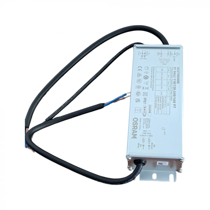 110W OSRAM ICUTRONIC IT DALI P7 LED Driver | IP67 | 0-10V / DALI / PWM Dimmable | 120-240V | 350-1050mA