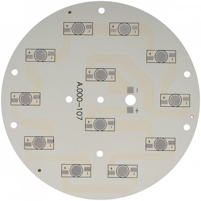 12 LED EMITTER TEK RENK ALUMINYUM PCB A.000-107