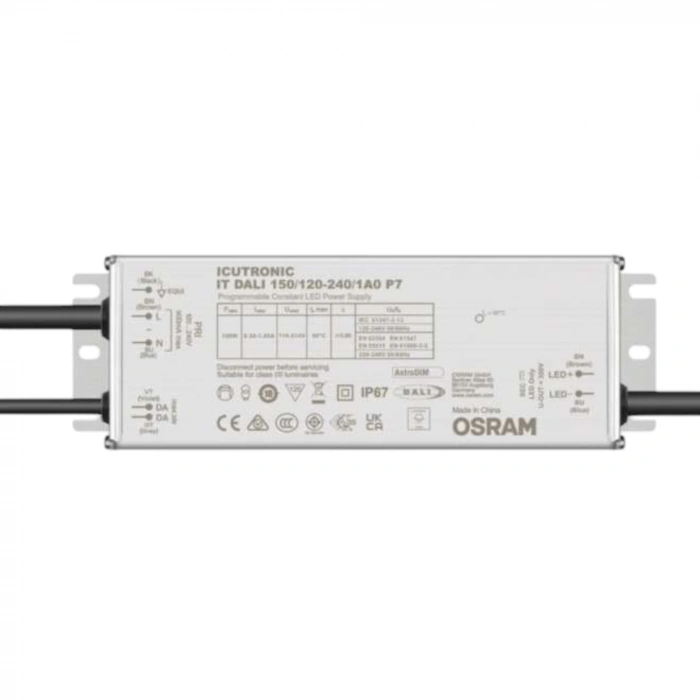 150W OSRAM ICUTRONIC IT DALI P7 LED Driver | IP67 | DALI-2 / 0-10V / PWM | 120-240V | 350-1050mA