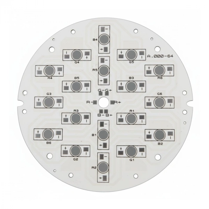 18 LED EMITTER RGB ALUMINYUM PCB A.000-64R2