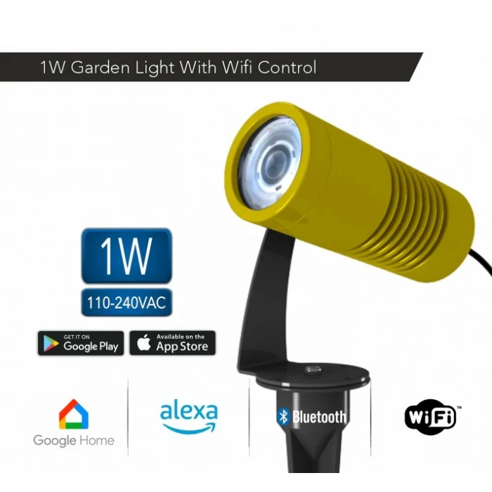 1W IP65 Smart WiFi & Bluetooth LED Bahçe Peyzaj Spotu | 110-220V AC | GLOX 1 SMART PRO