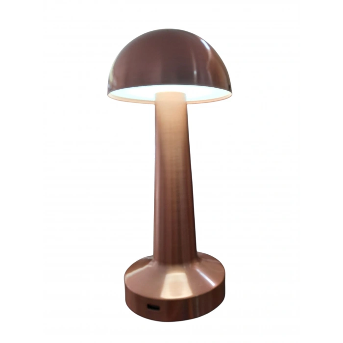 Fides Mantar Tasarım Dokunmatik Taşınabilir Şarjlı Masa Lambası - 3 Renk Modlu