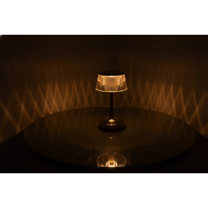 Elegance Serisi Kristal Tasarım Dokunmatik Şarjlı Masa Lambası - 3 Renk Işık