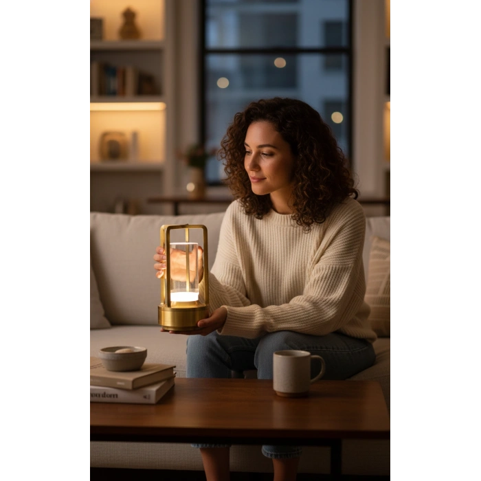 Visium 3 Renk Dokunmatik Şarjlı LED Masa Lambası - Akrilik Tasarım