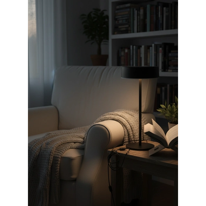 3 RENKli ŞARJLI DİMLENEBİLİR GÜNEŞ PANELLİ LED MASA LAMBASI