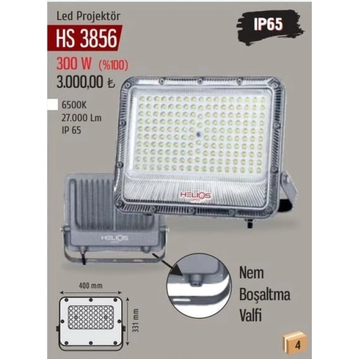 300 W LED PROJEKTÖR 6500 KELVİN HS 3856