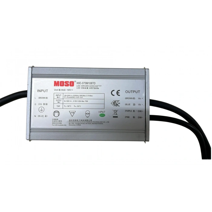 50 WATT DRIVER X6 E-050M 072TD MOSO PROGRAMMABLE DRIVER