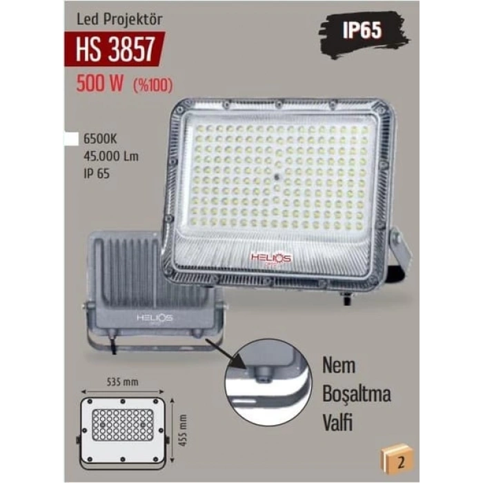 500 W LED PROJEKTÖR 6500 KELVİN HS 3857