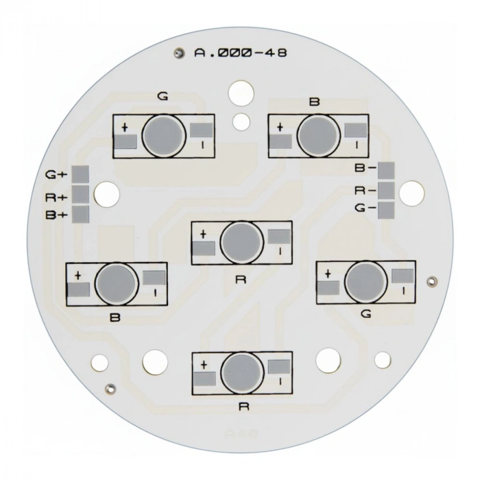 RGB Downlight ve Spot Aydınlatma LED PCB 75 mm 6 LED RGB Alüminyum Kart – A.000-048