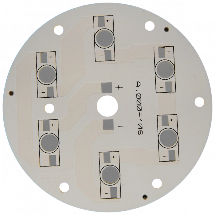6 LED EMITTER TEK RENK ALUMINYUM PCB A.000-106
