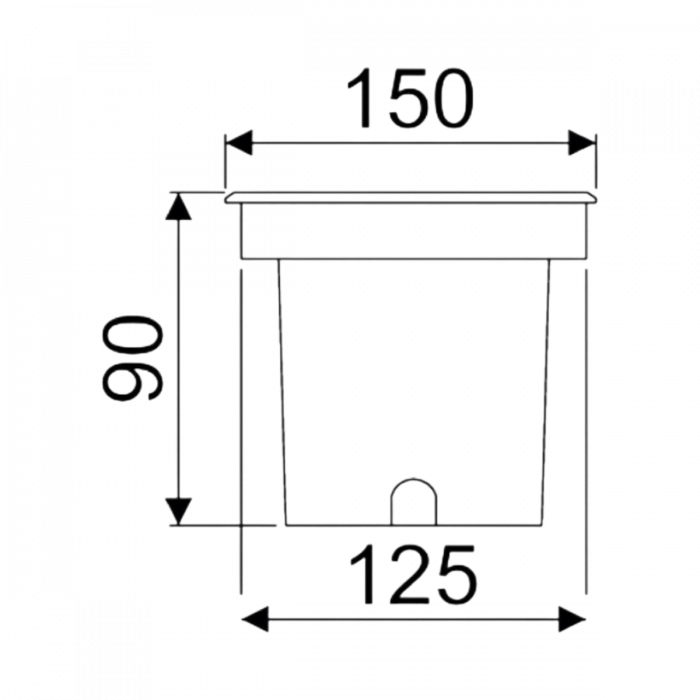 9W Zemin Gömme Boş LED Armatür Kasası – Sıva Altı LM-ZGK-09