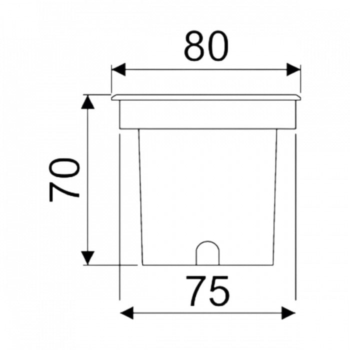 3W Zemin Gömme Boş LED Armatür Kasası – Sıva Altı LM-ZGK-03