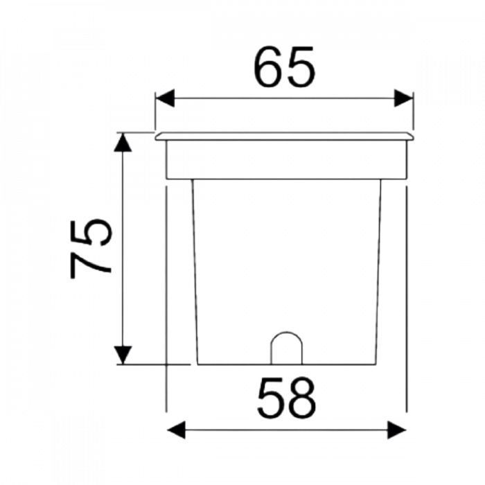 1W Zemin Gömme Boş LED Armatür Kasası – Sıva Altı LM-ZGK-01