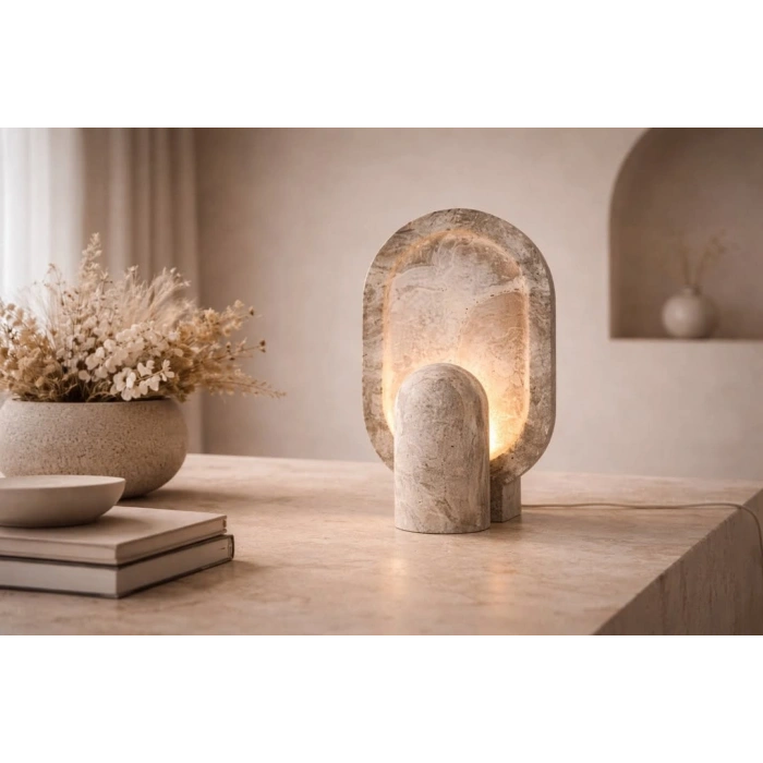 Terrano Doğal Taş Masa Lambası