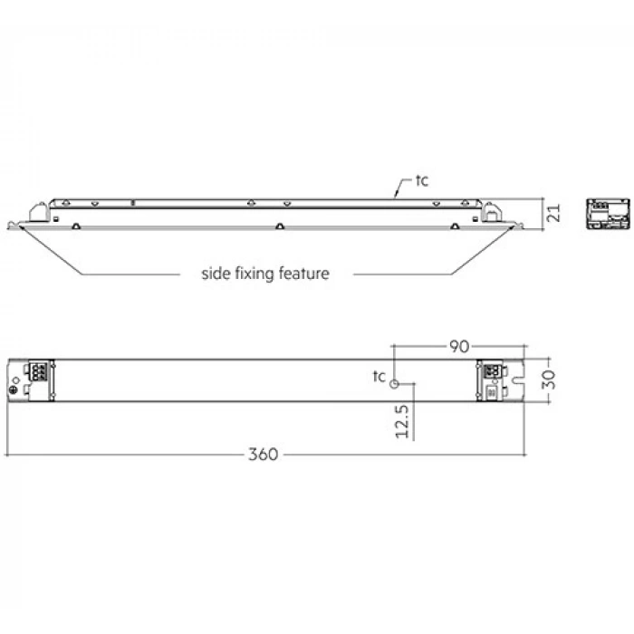 Tridonic 165.2W Selectable Constant Current LED Driver 400–700mA IP20