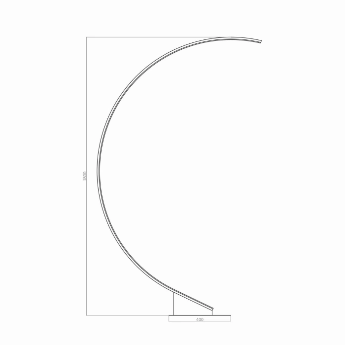 Crescenta Moon LED Lambader | 49W 3888LM Modern Yarım Ay Tasarım