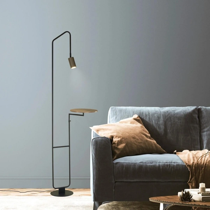 Mesa LED Floor Lamp | 5W 400LM Modern Spot Işık + Mini Sehpa