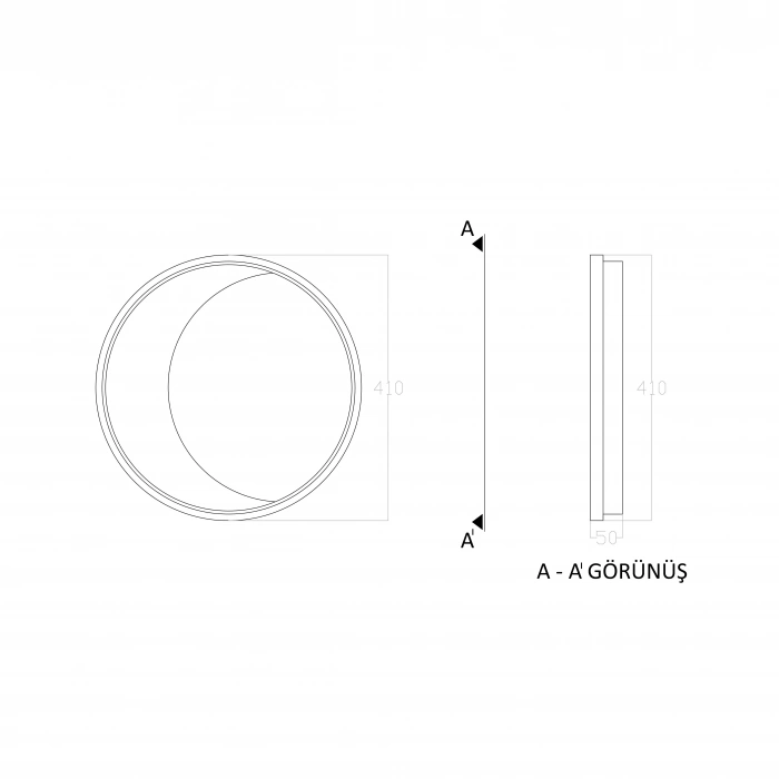 MOONARA LED Duvar Aplik | 29W 2320LM Modern Hilal Tasarım