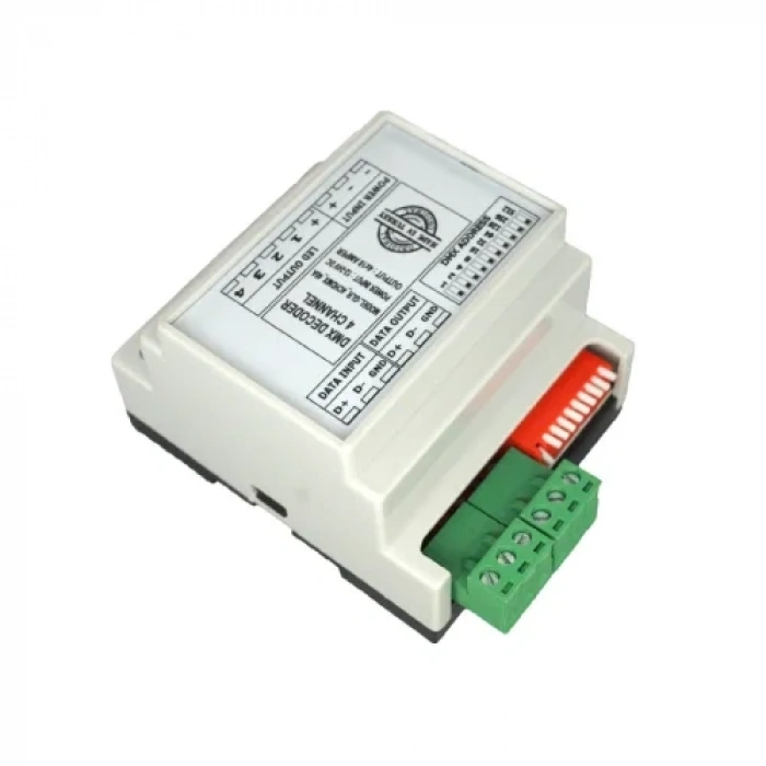 DMX Decoder 4 Kanal DS 4x10A 12-24V DC – Yüksek Güçlü RGBW LED Kontrol Cihazı