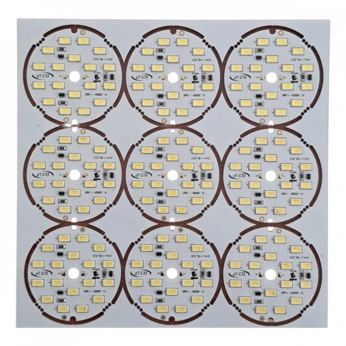 Akım Korumalı 5630 LED Modül 18 LED 10W 24V Ø50mm | Semileds MDA000-180