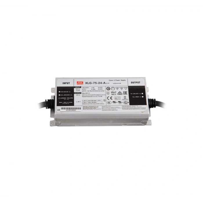 Meanwell XLG-75-24-A 24V 75W IP67 LED Driver | Dış Mekan Su Geçirmez 3.1A Sabit Voltaj LED Sürücü