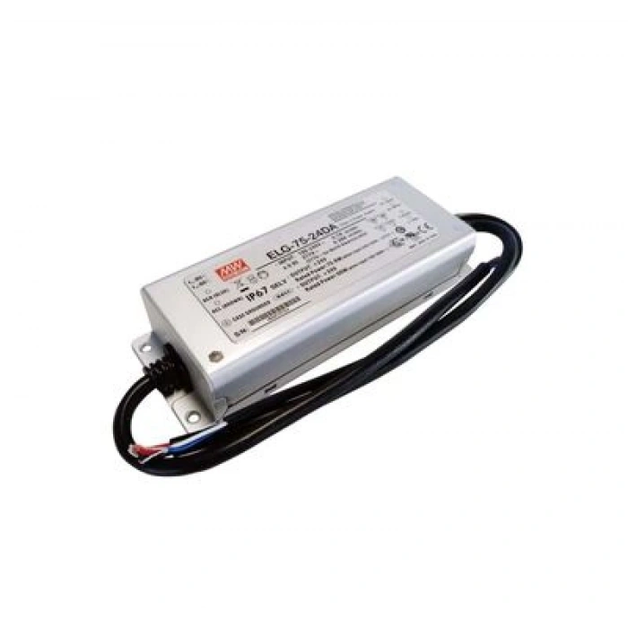 Meanwell ELG-75-24DA 24V 75W IP67 DALI LED Driver | 3.15A Dış Mekan Dimlenebilir Sürücü