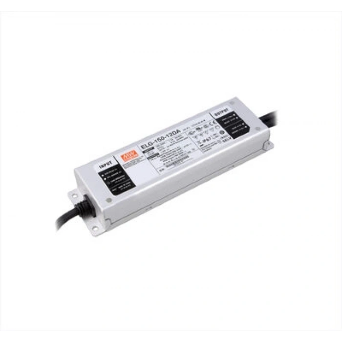 Meanwell ELG-150-12DA 12V 120W IP67 DALI LED Driver | 10A Dış Mekan Dimlenebilir Sürücü