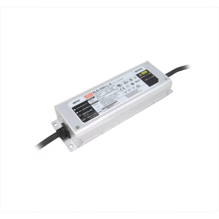 Meanwell XLG-200-L-A 200W IP67 Sabit Akım LED Driver | 350-1050mA Ayarlanabilir Sürücü
