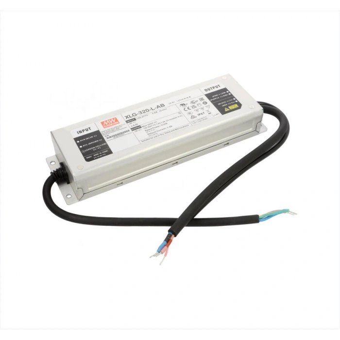 Meanwell XLG-320-L-AB 320W IP67 Sabit Akım LED Driver | 500-1400mA Dimlenebilir Ayarlanabilir Sürücü