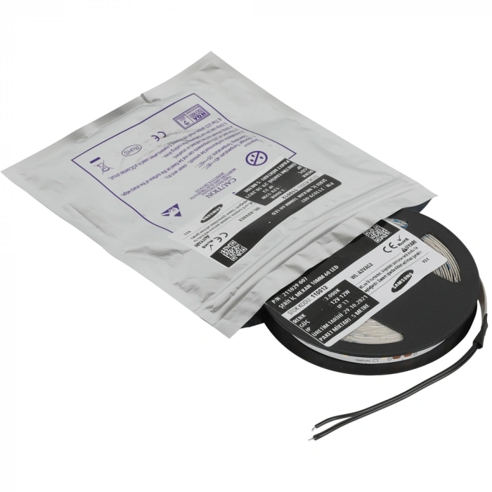 Premium Seri Samsung 2835 10mm PCB 35/35µm Şerit LED 12V 60 LED/m 3000K 5m Rulo