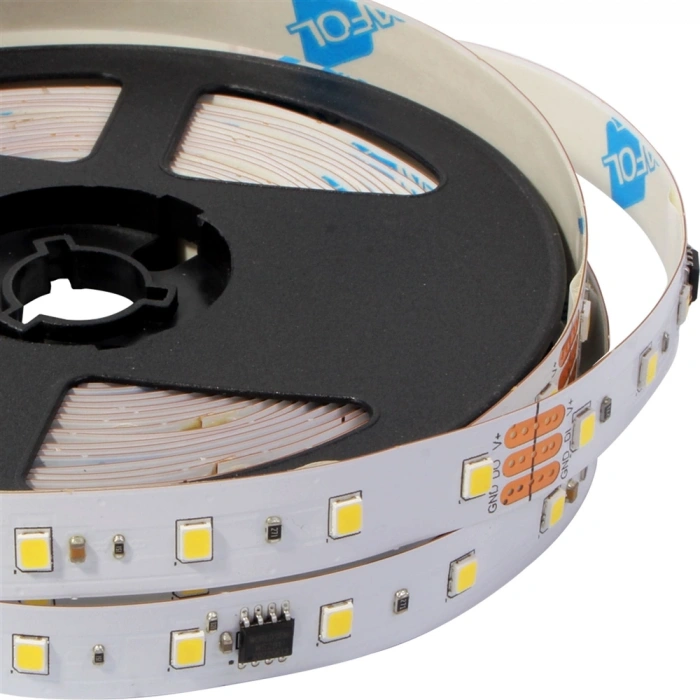 Pixel Şerit LED Premium Seri Samsung Çipli 24V 72 LED/M 14.4W 6500K Beyaz IP33 10mm Adreslenebilir 5 Metre