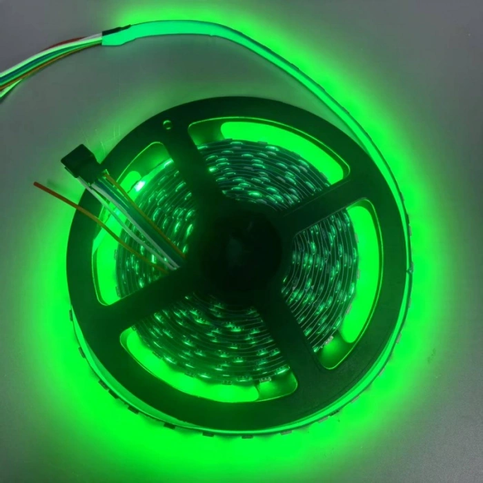 Ledronics Premium 24V RGB Pixel 60 LED/m 14.4W IP20 Çift Data 5050 Adreslenebilir LED Şerit (5 metre)