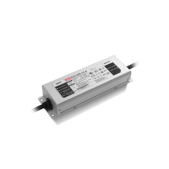 Mean Well XLG-200-12-A 12V 192W 16A IP67 Sabit Voltaj LED Driver (Akım Ayarlı)
