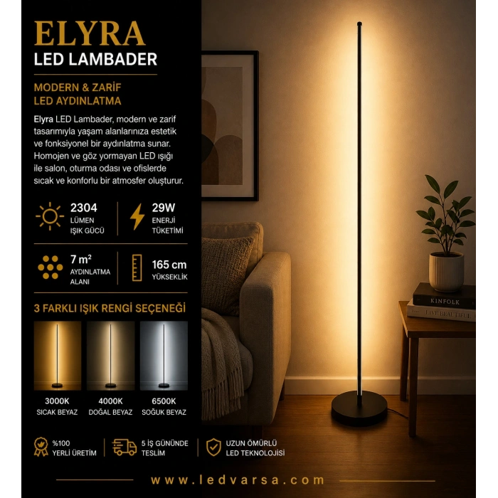 Elyra LED Lambader | 29W 2304LM Modern Lambader