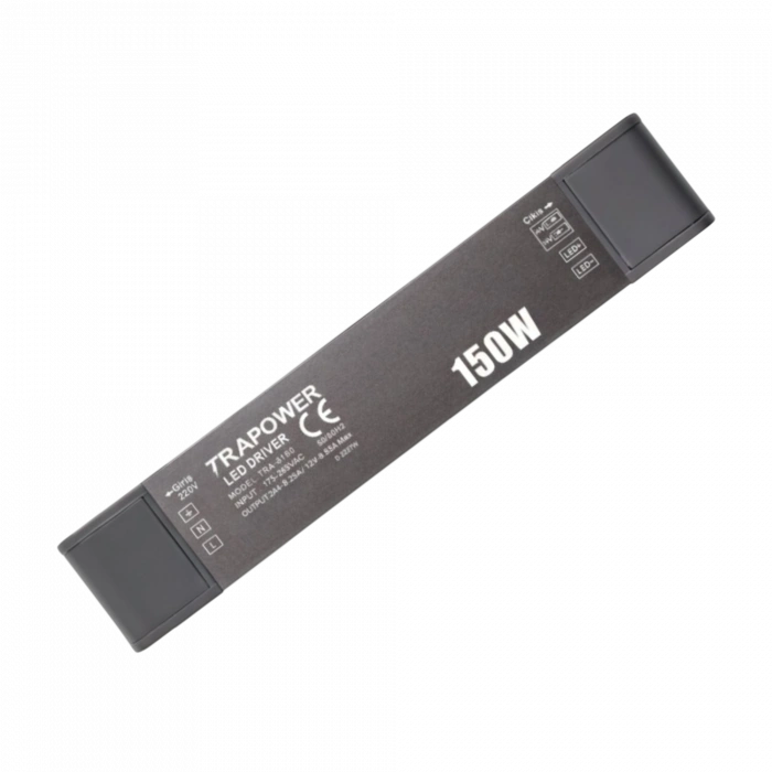 150 Watt TRA5150 Ultra Slim Çift Çıkış 12V-24V Sabit Voltaj LED Sürücü