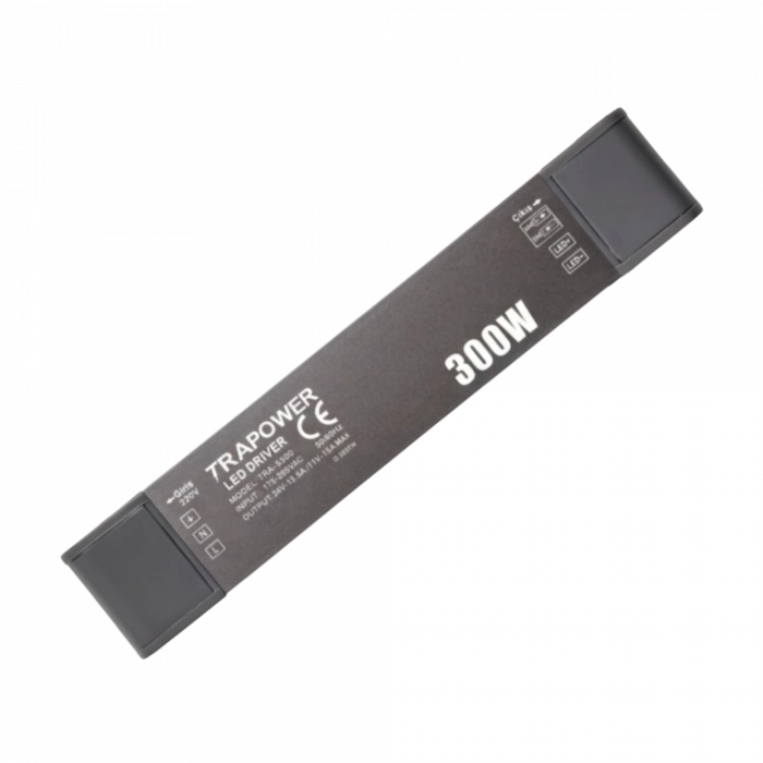 300 Watt TRA5300 Ultra Slim Çift Çıkış 12V-24V Sabit Voltaj LED Sürücü