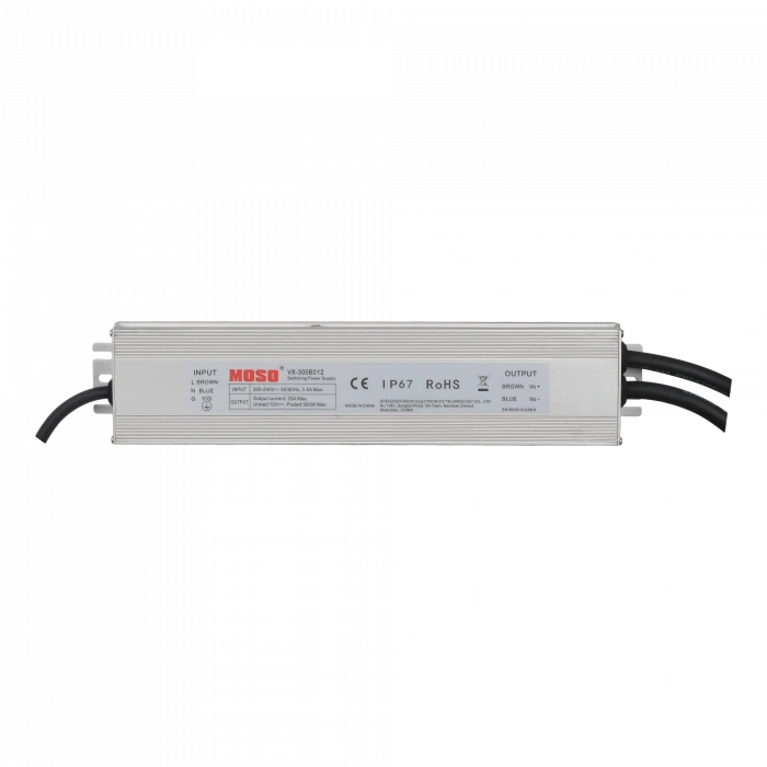 MOSO VS-300B012 300W LED Driver | IP65 12V 25A Sabit Voltaj Dış Mekan Metal Kasa SMPS Güç Kaynağı