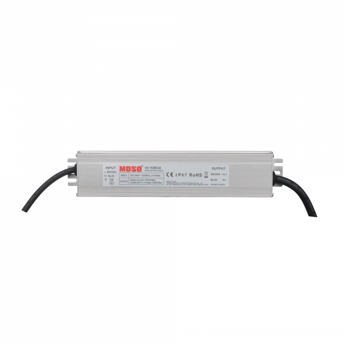 MOSO V8-150B024 150W LED Driver | IP65 24V 6.25A Sabit Voltaj Dış Mekan Metal Kasa SMPS Güç Kaynağı