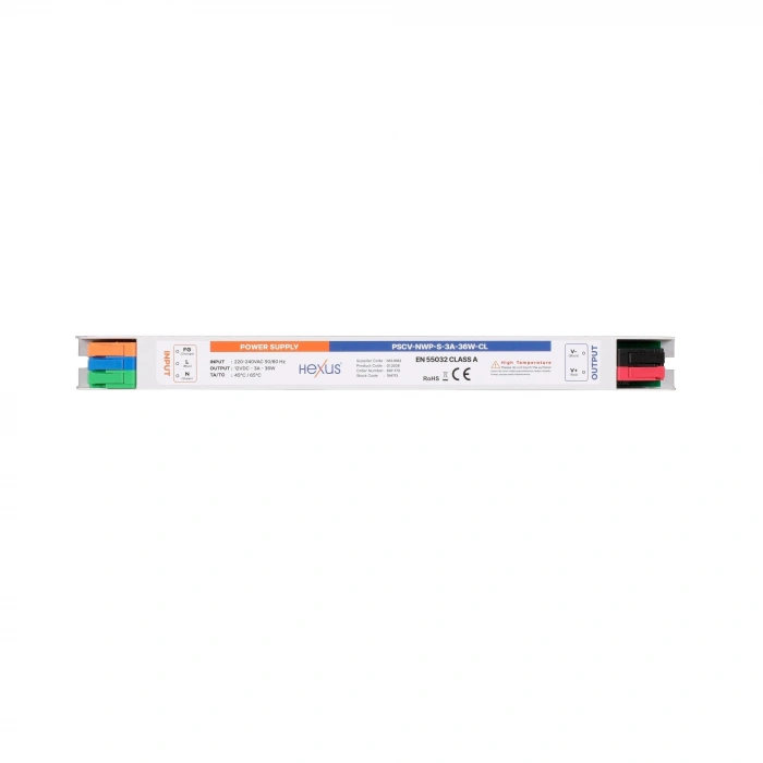 Hexus 12V 3A 36W Slim SMPS Güç Kaynağı IP20 – Sabit Voltaj LED Driver