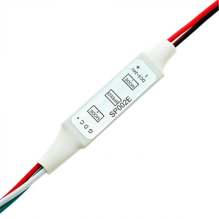 SP102E Mini SPI Pixel LED Kontrol Cihazı | 76 Hazır Efekt | Tak-Çalıştır | Adreslenebilir Pixel LED Denetleyici