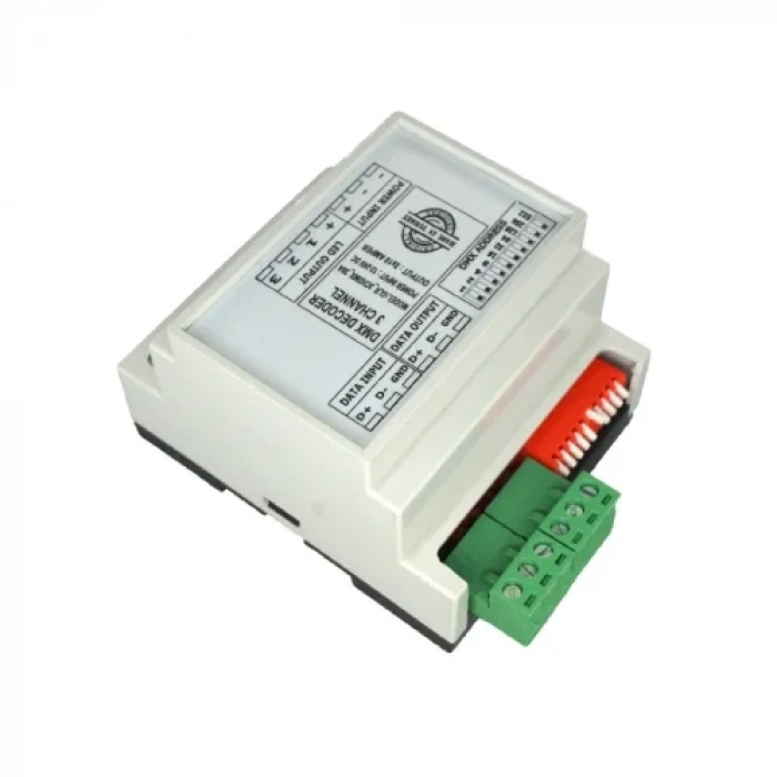 DMX Decoder 3 Kanal DS 3x10A 12-24V DC - Yüksek Güçlü RGB LED Kontrol Cihazı