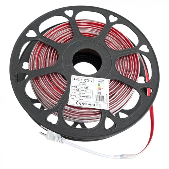 HELIOS HS 3259 220V 2835 Dış Mekân Silikonlu Şerit LED | IP68 | 120 LED/m | 50 Metre