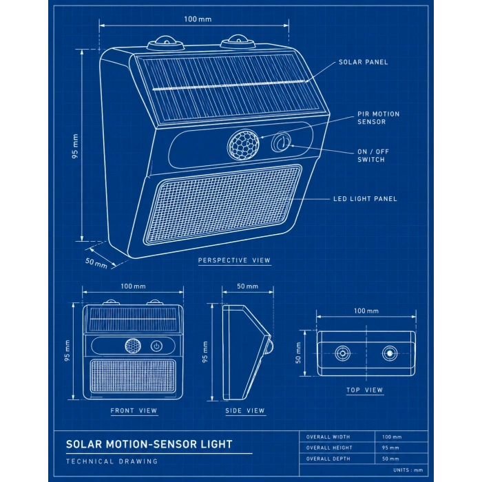 HELIOS HS 5882 15W Solar Duvar Aydınlatma | Sensörlü | 6500K
