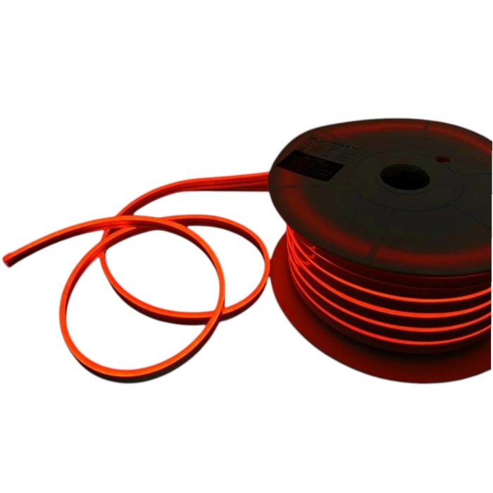 HEXUS Premium 12V Turuncu Neon Flex LED | 120 LED/m | 6×12 mm | 9W/m | IP33 | 50 Metre